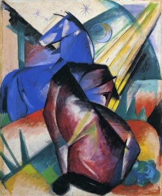 Ф.Марк. Два коня. Красный и синий. 1912 г..jpg