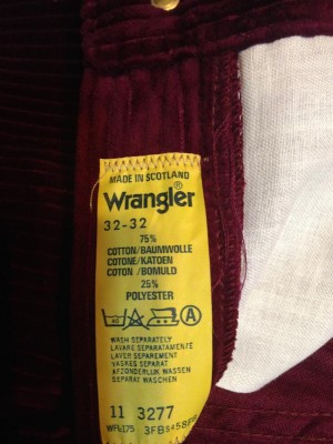 Wrangler cords 32x32 made in Scotland 6.JPG