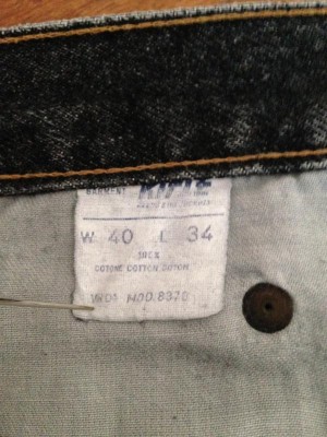 Rifle jeans 40x34 blackwashed made in Italy 12.JPG